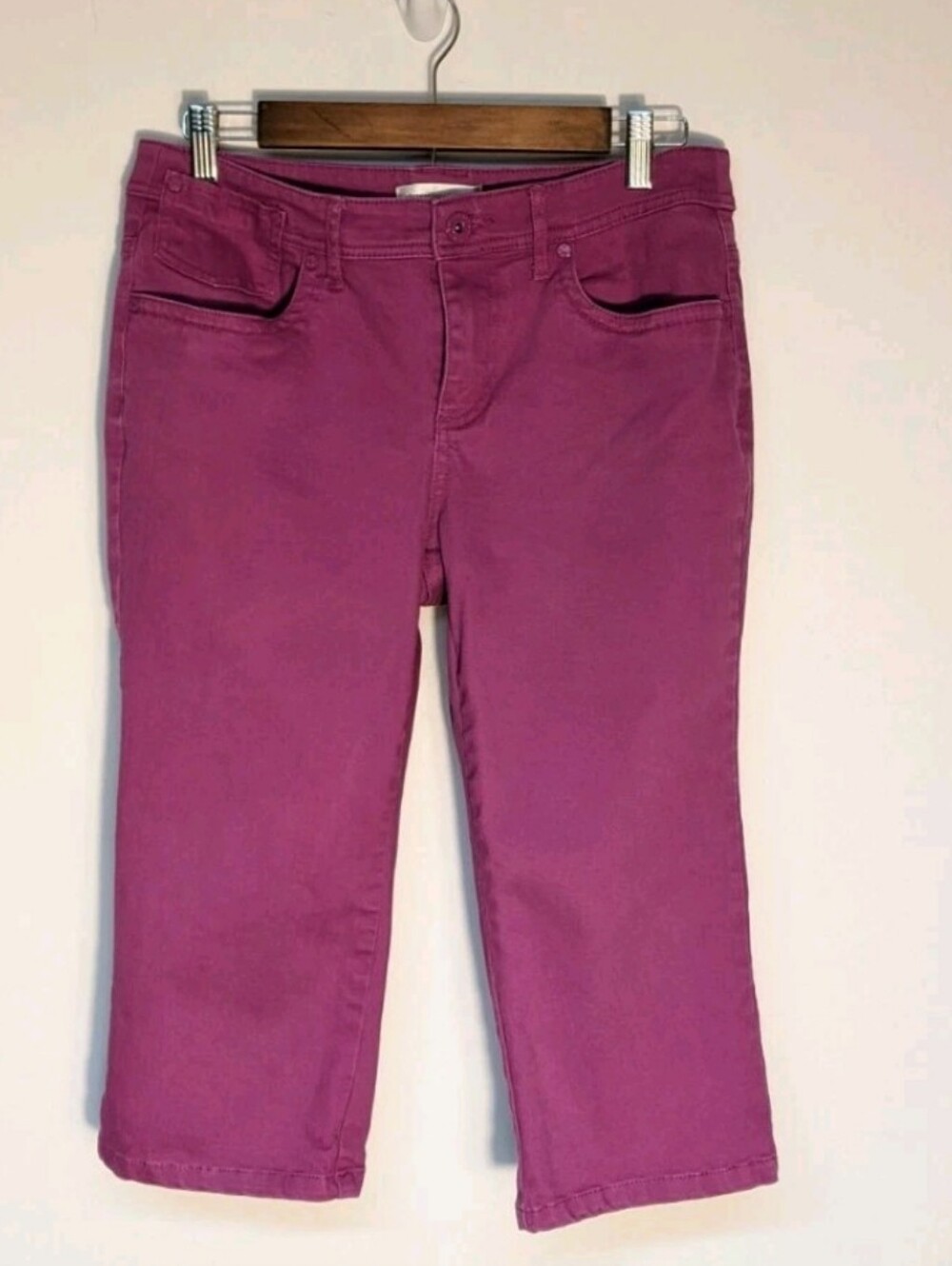 Christopher Banks Purple Capri Stretch Pants, 6